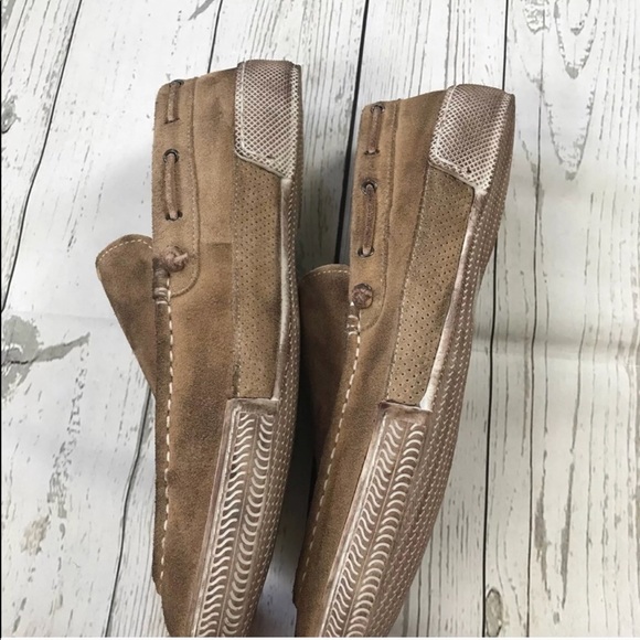 Rogue Men’s Driving Shoes Slip On Brushed Leather - Picture 7 of 8